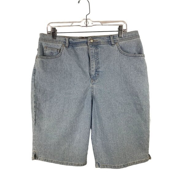 Gloria Vanderbilt Womens Light Wash Denim Shorts - Picture 1 of 15